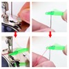 iCovalescent Pack of 15 Needle Threaders, Plastic Sewing Needles Threader,
