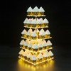 OLACHIKKO Cupcake Stand, 5-Tier Square Cupcake Holder with LED Light