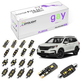 ZIYOLIGHT LED Interior Light Kit Replacement for Honda Pilot 2003-2022, White Dome Light Bulbs Upgrade Package (Pilot 2016-2022 (15 Bulbs))