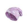 Sterntaler Girls Printed Floral Beanie Hat, lilac