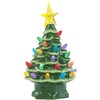 infactory Christmas Decorations: 2 Decorative Ceramic Christmas Trees with LED