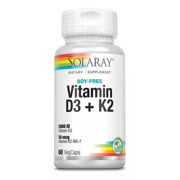 Solarey Vitamina D3 + K2 Solarey 60 Veg Cápsulas Sabor Sin Sabor