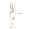 Beavorty Stylish Moon Star Bangle Bracelet Fashionable Opening Cuff for