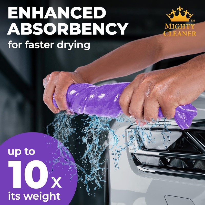 Premium 2pk +1 Free Shammy Cloth for Car Drying -