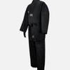 Muspo Ribbed Black Taekwondo Uniform Sizes 100–150 / 태권도복 골지 흑색 100~150호