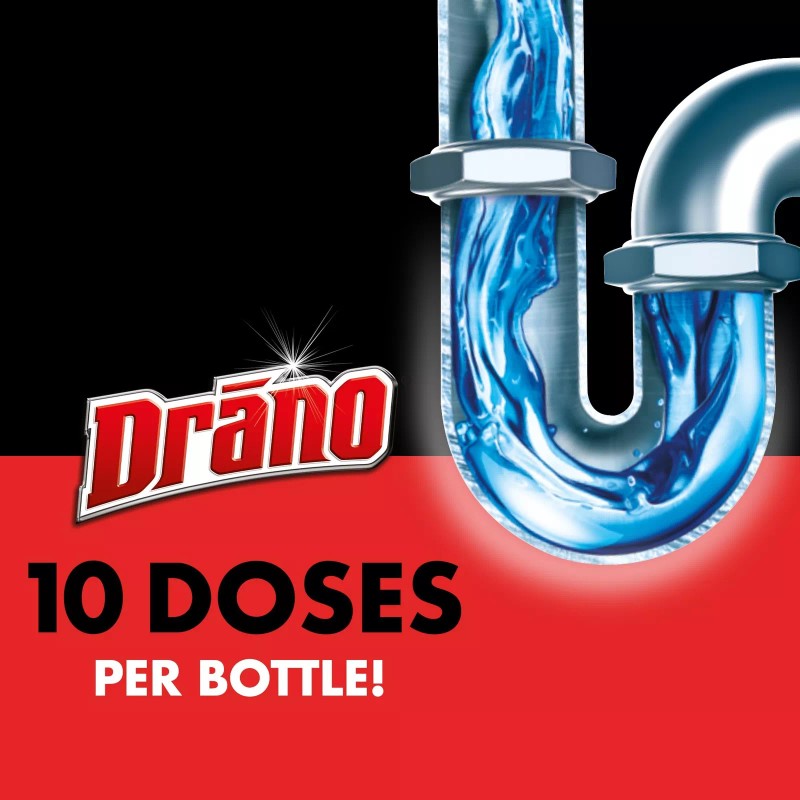 Drano Max Gel Drain Clog Remover 80 Fl Oz Pack