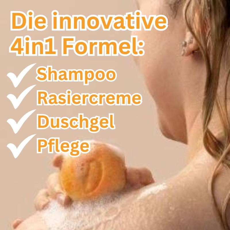 Duschkind Solid Shampoo Natural Cosmetics Mango Avocado Solid Shower Gel
