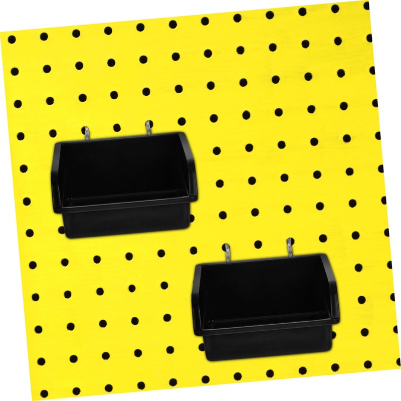 Mikinona 6Sets Pegboard Organizer Bins with Hooks Plastic Storage for