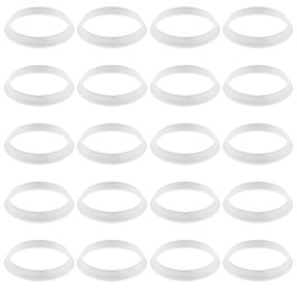 20pcs Cone Seal Rings, Rubber Slip Joint Washers Plumbing Waste Pipe Seal Ring Kitchen Sink Drain Cone Gasket for 1 1/2 Inch Drain Pipe (White)