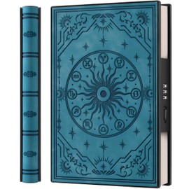 A5 Diary with Combination Lock and 180° Sleep Flat Made of Soft PU Leather with Embossed Zodiac Design - Ideal for Adults, Women, Men and Teens for Extra Privacy - Teal