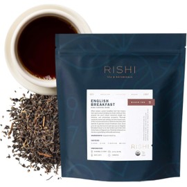 Rishi Tea English Breakfast Tea - Organic Loose Leaf Pure Black Tea, Energizing & Caffeinated, Ideal for Hot or Iced Tea - 16 Ounces, 45+ Servings