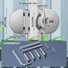 Ranbo Frameless Mechanical Combination Glass Door Lock, No-Drill Installation, Fits