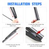 Pack of 4 Windscreen Wipers, Rubber Wiper Rubber, Boneless Windscreen