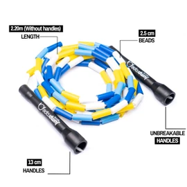 Bead Kids Professional Rope Skipping Competition Skipping Rope - Adjustable Length (2.20 m, Ocean)