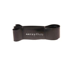 ARTZT vitality Theraband Power Band Fitness Band Made of Easy-Care Latex Exercise Band for Training Strength, Back, Abdomen, Arms and Shoulders, Black, Extra Heavy, 104 cm