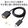 Elecom CAC-HDMIVGA10BK HDMI VGA Conversion Cable, 3.9 ft (1.0 m),