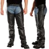 Milwaukee Leather Men's Premium Leather Motorcycle Protective Biker Riding Chaps