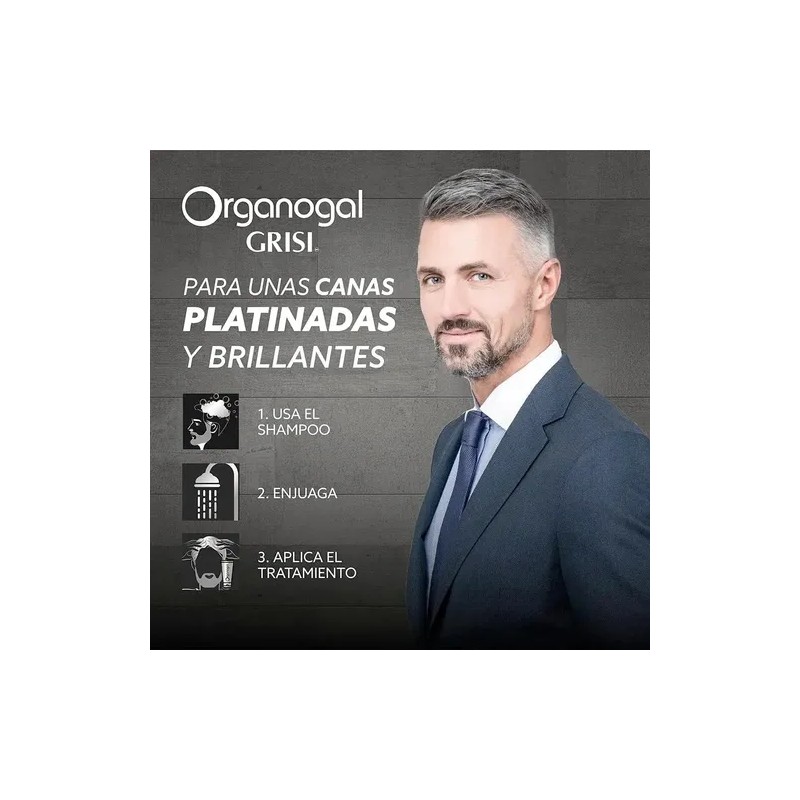 2 Shampoo Grisi Organogal Silver Canas Platinadas 400ml