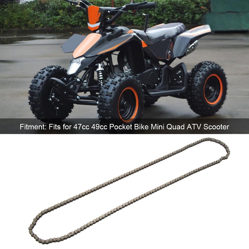 25H 158Links Stainless Steel Chain Fits for Pocket Bike Mini
