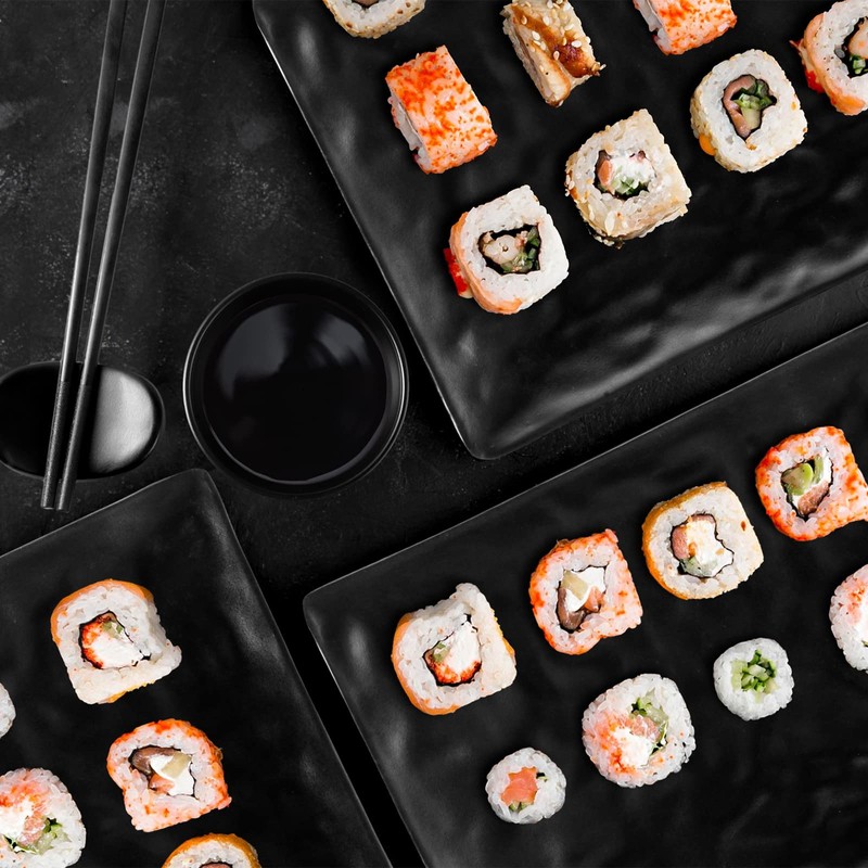 Didaey 16 Pcs Sushi Plate Set for Four, 4 Japanese