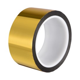 sourcing map Gold Tone Metalized Tape 50mm x 50m/164ft Decor Tape for Graphic Arts,Boat Trim