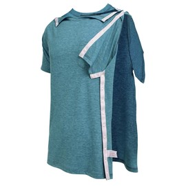 Deyeek Men's Comfy After Surgery Clothes Adaptive Clothing Side Snap Chemo Shirts for Port Access