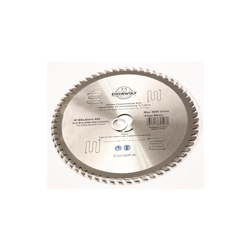 185 x 20 mm Saw Blade, Circular Saw Blade for