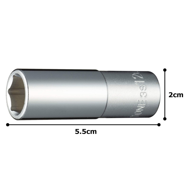 Tone HP3S-12L Deep Socket (6 Angle) 0.3 inch (9.5 mm)