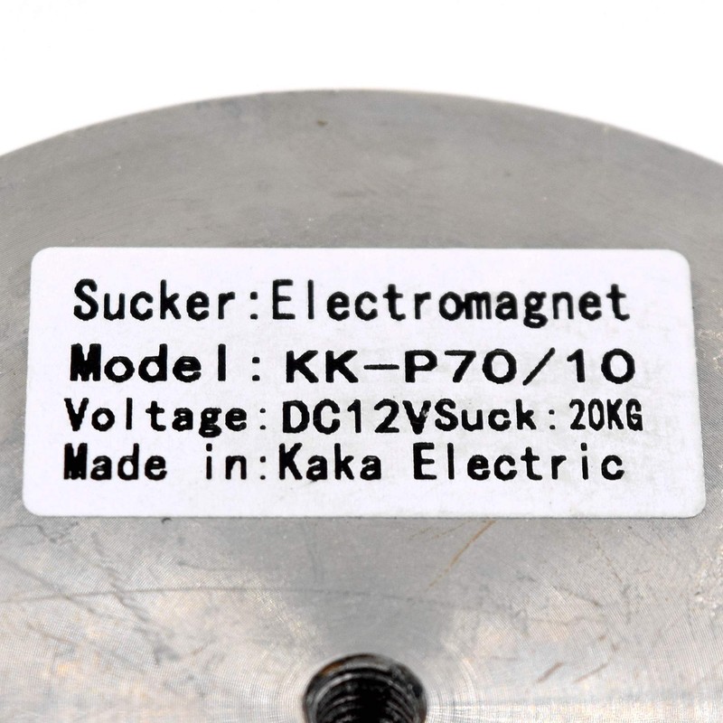 DC 12V 200N 44LB/20Kg Suction Holding Sucker Round Electric Magnet