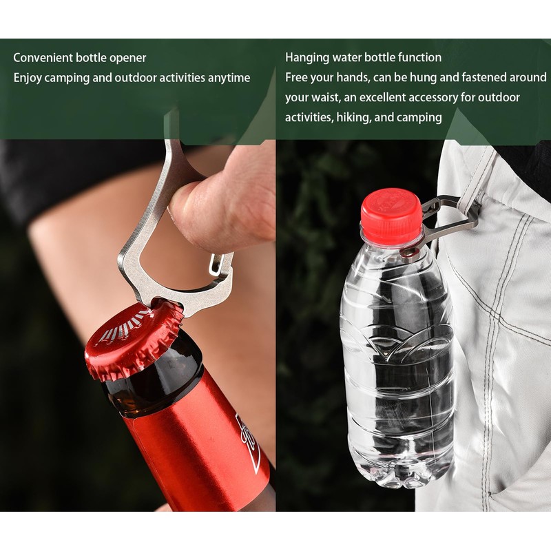 Titanium slingshot set multifunctional creative gadget portable bottle opener keychain