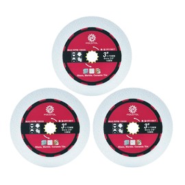 FOCSTOL Diamond Glass Cutting Disc - 3pcs 3''(75mm) Diamond Saw Blade for Glass Jade Crystal Wine Bottle for Mini Angle Grinder with 3/8'' Arbor