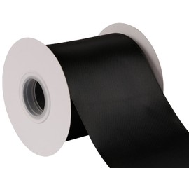 Joycrosso 4" Inch Double Faced Satin Ribbon 25 Yards-Roll Set for Chair Sash Gift Wrapping Party Favor Home Decoration Craft Supplies, Black