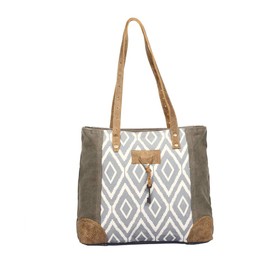 Myra Bag Curio Key Upcycled Canvas Tote Bag S-1384