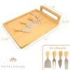 Royalhouse Charcuterie Board And Cheese Knife Set Bamboo Serving Tray