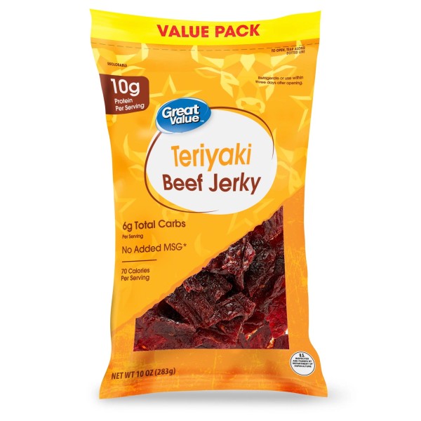 Unbranded Great Value Teriyaki Beef Jerky Value Pack - 10