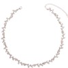Enrwin Austrian Crystal Rhinestone Choker Necklace Elegant Flower Leaf Chain