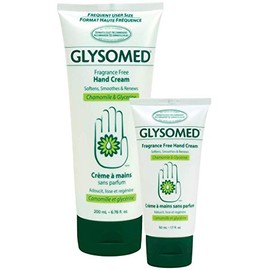 Glysomed Paquete de crema de manos sin fragancia (1 tubo grande de 6.76 fl oz y 1 mini tubo de tamao de viaje de 50 mL  1.7 fl oz)                    