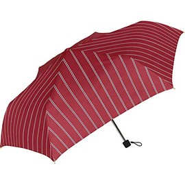 Natural Basic Folding Umbrella Rope Stripe Red