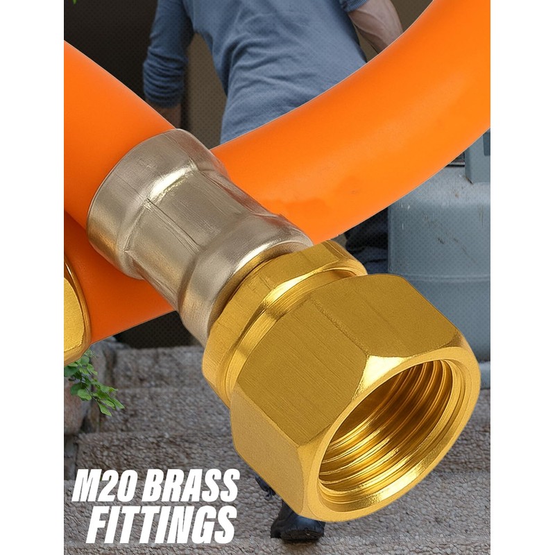 Xtremeauto 0.5M Orange LPG Pigtail Hose Pipe – High Pressure