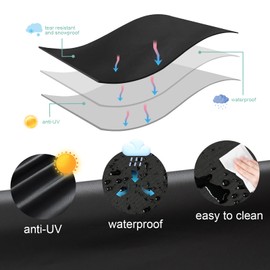 Outdoor TV Cover 55 inch Weatherproof and Waterproof, Black TV Cover for Outside 52 to 55 inch Flat Screen Television