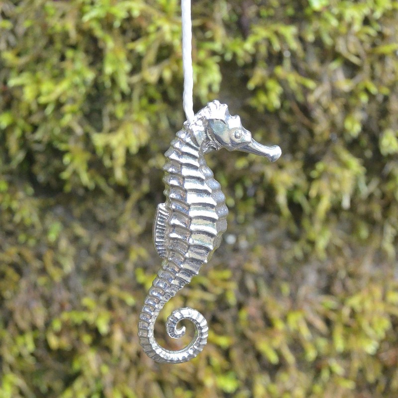 Seahorse Light Pull Handle, Pewter Seahorse Light Pull Cord Handle,
