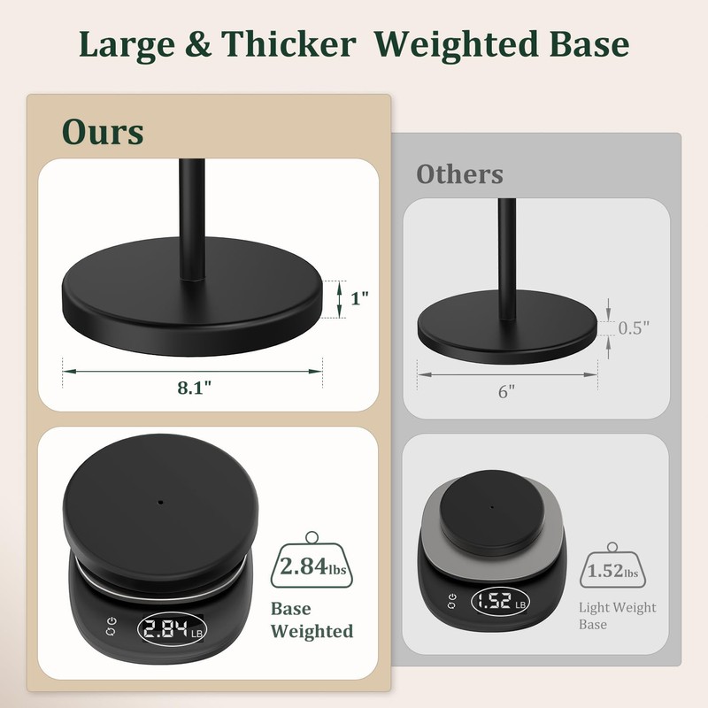 Evolvegoods Matte Black Toilet Paper Holder Stand, Free Standing Toilet
