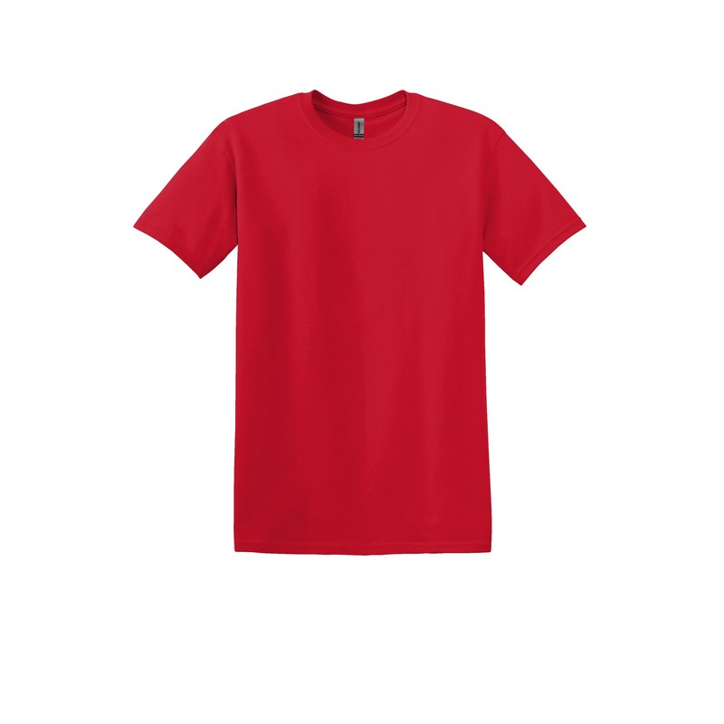 Gildan 5.4 oz Cotton T-Shirt (5000) Tee Large Red