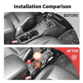 JWWY Gear Shift Shifter Storage Box Center Console Organizer Fit for 2018-2024+ Jeep Wrangler JL JLU & Gladiator JT 4XE Interior Accessories Black 2pcs