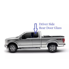 Aftermarket Brand Fits:  Ford F150 2015-2022 Crew Cab Driver Left Side Rear Back Door Window Glass