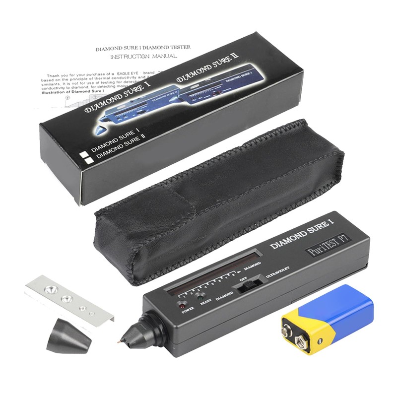 Portable Electronic Diamond Test Pen with UV Light, High Precision