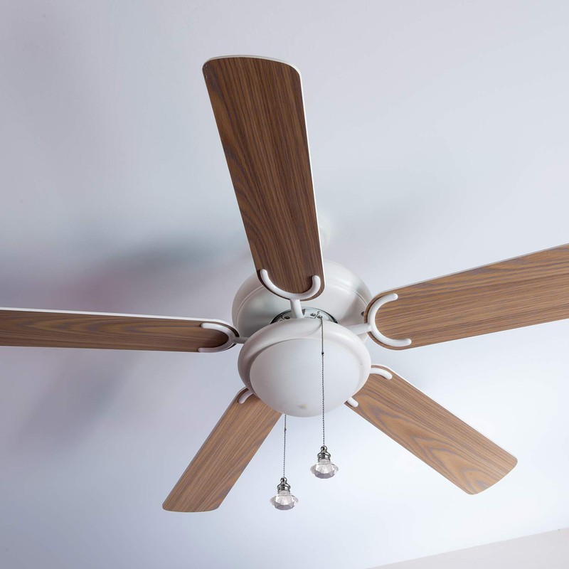 JOVITEC 2 Pieces Pull Chain Ceiling Fan Ornaments Light Crystal