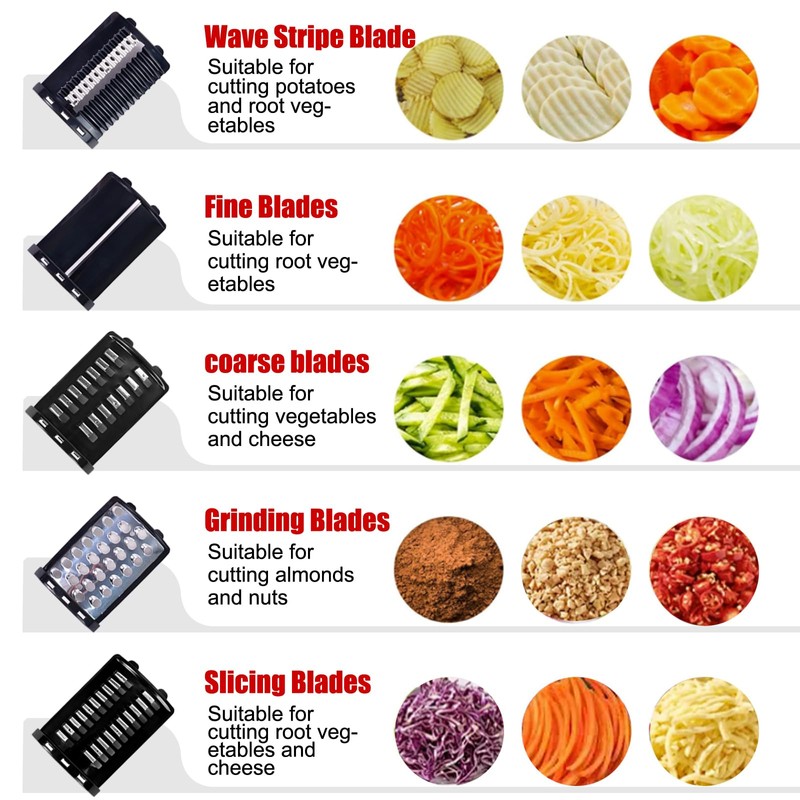 Slicer & Shredder Grater Attachment Compatible with KitchenAid Stand Mixer,