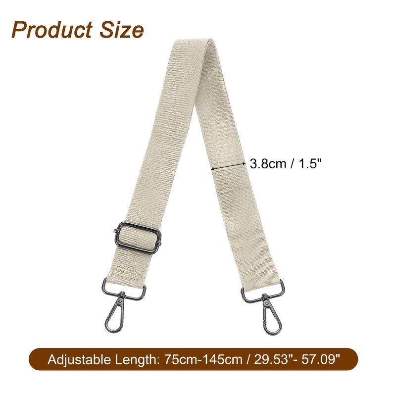 sourcing map Wide Shoulder Strap, 3.8cm Adjustable Purse Strap Replacement