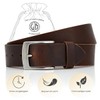 LINDENMANN Men's Leather Belt 40 mm Wide Belt Full Cowhide